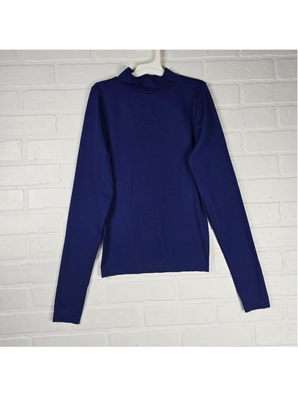 Women's Wild Fable Long Sleeve Mock Neck Tee Blue Size Medium
